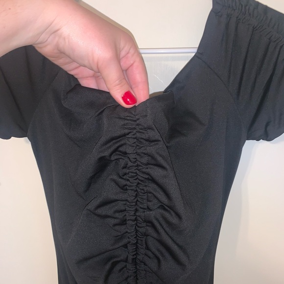 Black Sexy Scrunch Dress - Picture 2 of 5